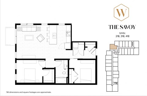 The Savoy Floor Plan at The Whitley, Minnesota